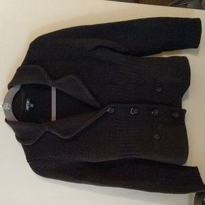 Petite knit blazer style sweater